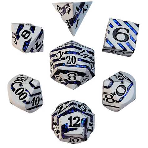 [FORGE_FG-DC-GLACIALCORE7] Forged - Glacial Core Metal RPG Dice Set