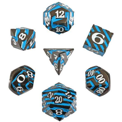[FORGE_BLUE-OBLIVION7] Forged - Blue Oblivion Metal RPG 7 Dice Set