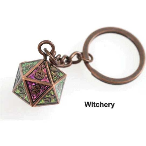 [FORGE_KYCN-D20-WITCHERY] Forged - Fob of Fate D20 Keychain and Bag Charm - Witchery