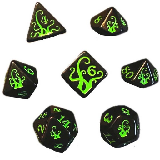 [BLOAK_7DSTNISHC] Black Oak Workshop 7-Dice RPG Set - Tentacles: Ichor & Slime