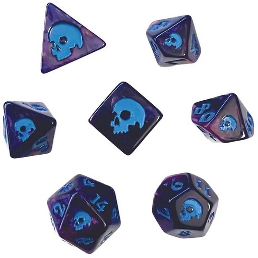 [BLOAK_7DSBDGLMHC] Black Oak Workshop 7-Dice RPG Set - Dreadgloom
