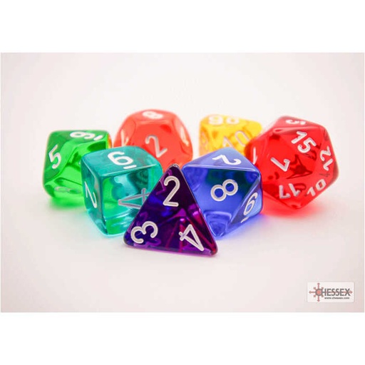 [CHX_23099] Chessex: 7-set Translucent Prism GM & Beginner Player