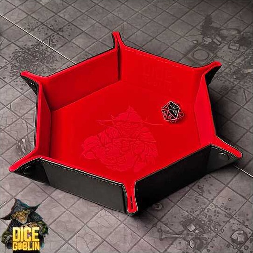 [FORGE_FG-DG-SNPTRY-RED] Forged - Dice Goblin Hexagon Snap Folding Dice Tray - Red
