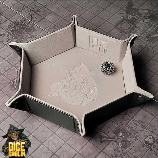 [FORGE_FG-DG-SNPTRY-GRY] Forged - Dice Goblin Hexagon Snap Folding Dice Tray -Gray