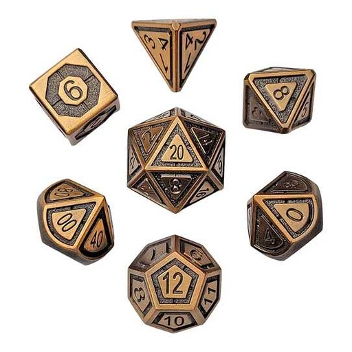 [FORGE_ANCIENT-CHAOS7] Forged - Ancient Chaos Metal RPG 7 Dice Set