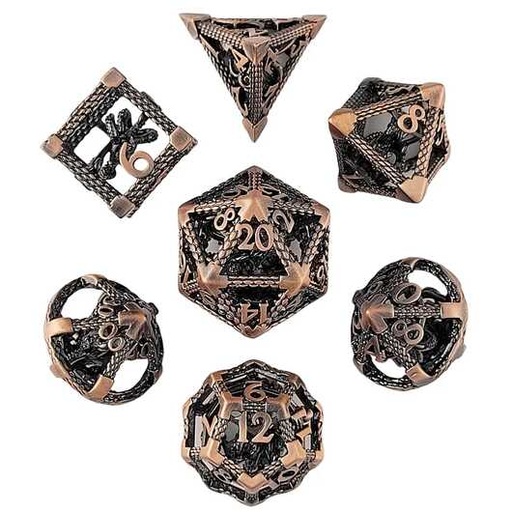 [FORGE_FG-DC-DEEP-COP-7] Forged - Deep Dreamer Antique Copper Metal RPG 7 Dice Set
