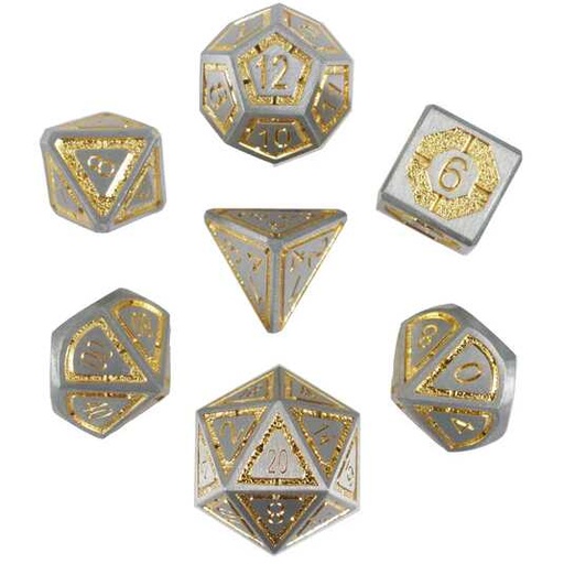 [FORGE_SOLAR-FLARE7] Forged - Solar Flare Metal RPG 7 Dice Set