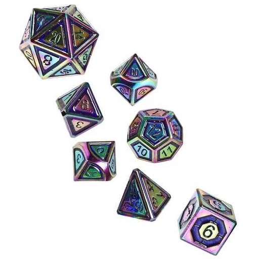 [FORGE_ROYAL-MYSTIC7] Forged - Royal Mystic Purple Metal RPG 7 Dice Set
