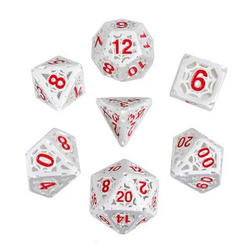 [FORGE_SILVER-SPIDER7] Forged - Silver Spider Metal RPG 7 Dice Set