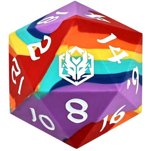 [HYMGH_0426] Hymgho: d20 55mm Chonk (Silicone): Rainbow Realms