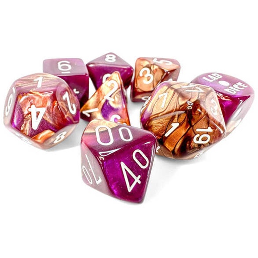 [CHX_30071] Chessex: 7-Set Lab: Gemini Copper-Purple/white