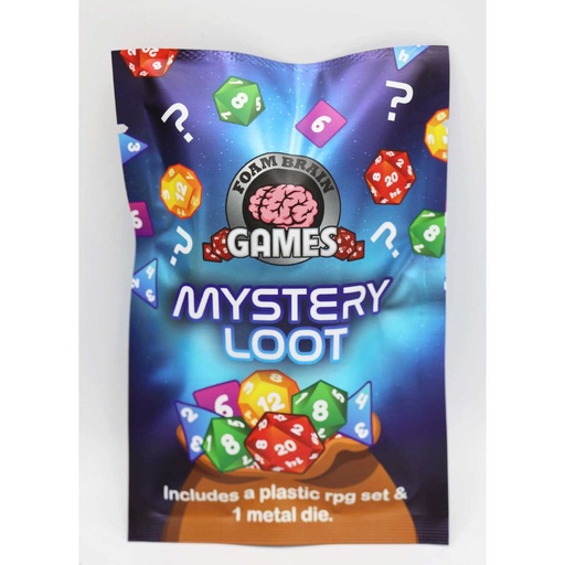 [FOM_0002] Foam Brain - Mystery Loot: Plastic RPG Dice Set & Bonus Metal Die