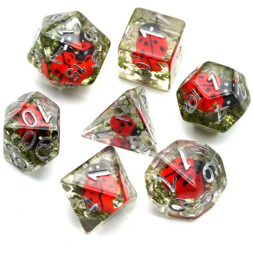 [FOM_1100] Foam Brain - Red Ladybug  RPG Dice Set