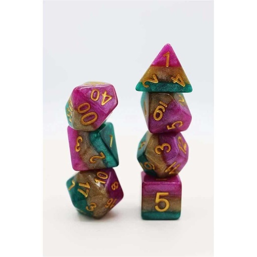 [FOM_1164] Foam Brain - Fat Tuesday RPG Dice Set