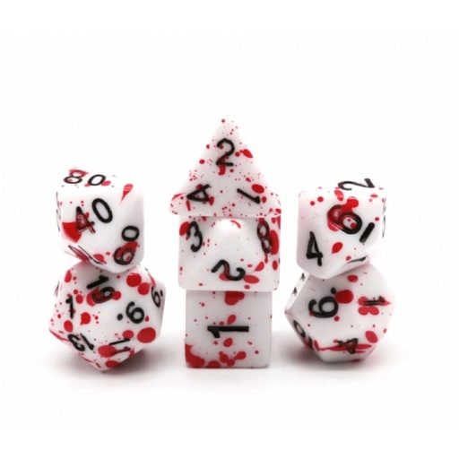 [FOM_1267] Foam Brain - Blood Splatter RPG Dice Set