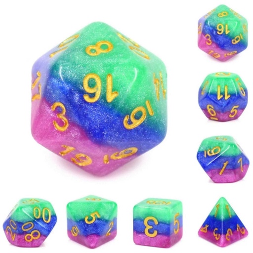 [FOM_2035] Foam Brain - Jester’s Gambit RPG Dice Set