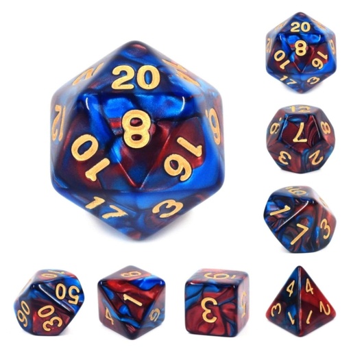 [FOM_2061] Foam Brain - Blue Blood RPG Dice Set