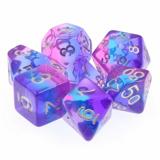 [FOM_2067] Foam Brain - Purple Sky RPG Dice Set