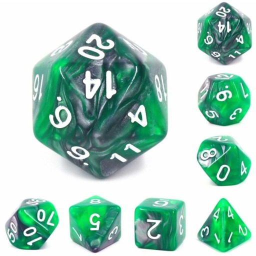 [FOM_2147] Foam Brain - Emerald Ore RPG Dice Set