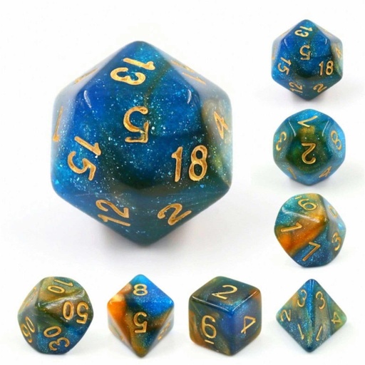 [FOM_2151] Foam Brain - River at Dusk RPG Dice Set
