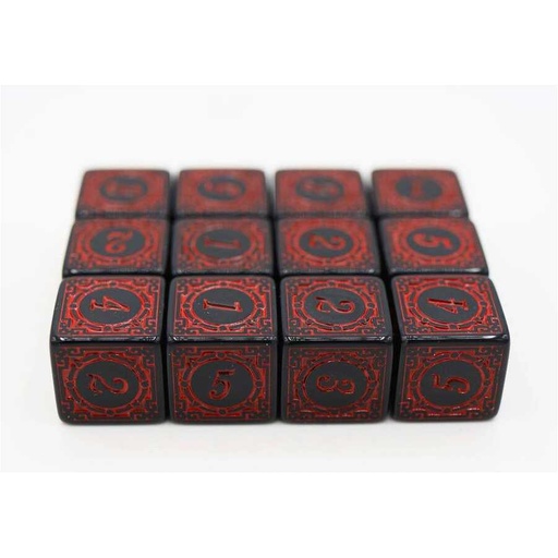 [FOM_2204] Foam Brain - Magic Burst D6 Set - Red - 12 piece D6's