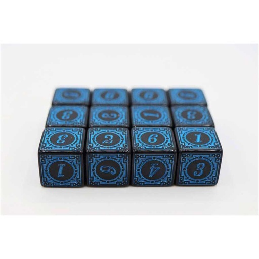 [FOM_2207] Foam Brain - Magic Burst D6 Set - Blue - 12 piece D6's