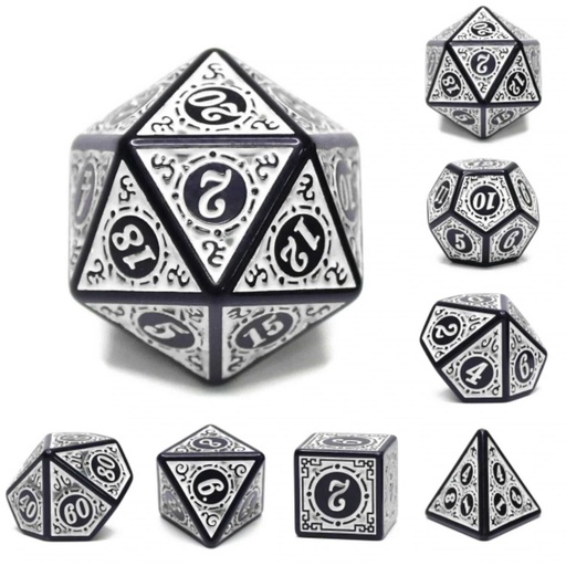[FOM_2234] Foam Brain - Magic Flame  - White RPG Dice Set