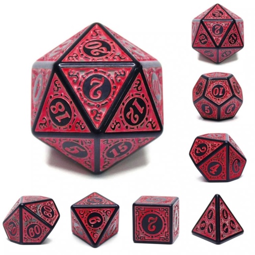 [FOM_2237] Foam Brain - Magic Flame - Red RPG Dice Set
