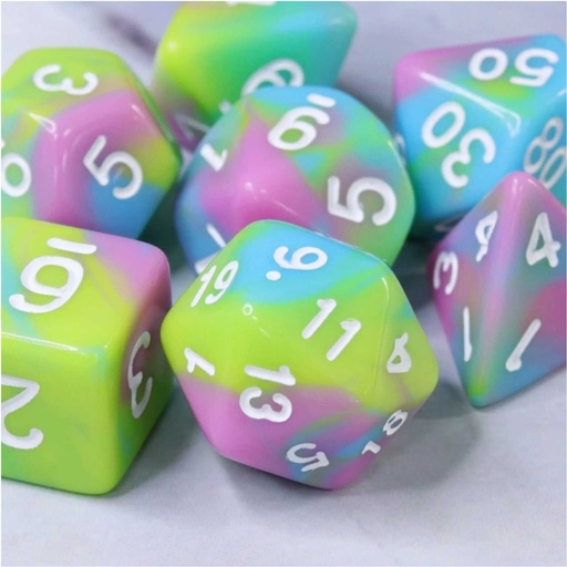 [FOM_2257] Foam Brain - Pastel Punk RPG Dice Set