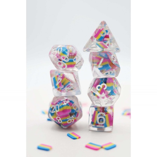 [FOM_2289] Foam Brain - Pansexual Flag RPG Dice Set
