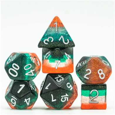 [FOM_2338] Foam Brain - Tangerine Tree RPG Dice Set