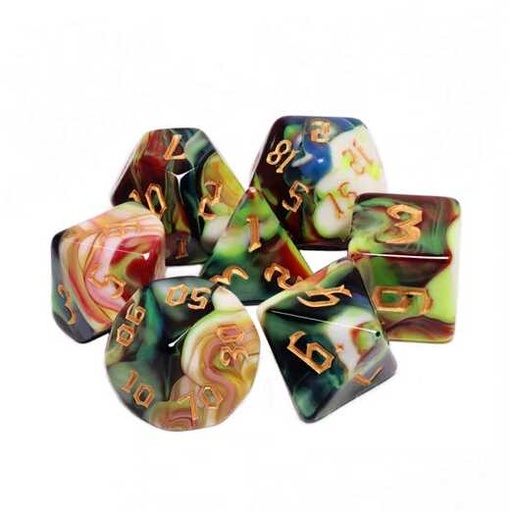 [FOM_2380] Foam Brain - Secret Garden RPG Dice Set