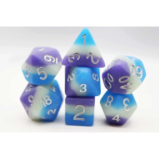 [FOM_2382] Foam Brain - Blueberry Snow Cone RPG Dice Set