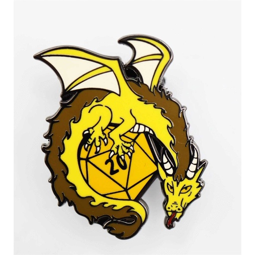 [FOM_3012] Foam Brain - Dice Dragons Pin: Gold