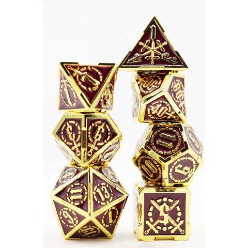 [FOM_4110] Foam Brain - Royal Amethyst Sword RPG Metal Dice Set