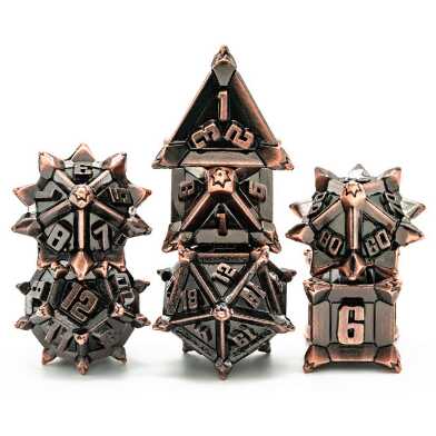 [FOM_4200] Foam Brain - Copper Flail RPG Metal Dice Set