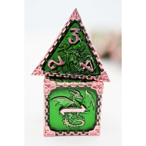 [FOM_4241] Foam Brain - Forest Dragon RPG Metal Dice Set