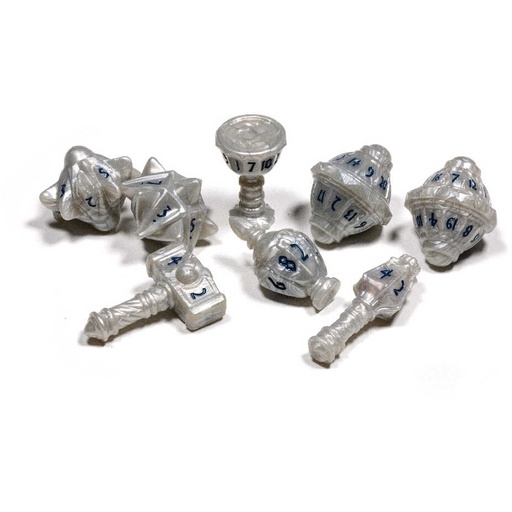 [POLYH_PHD2307] PolyHero Cleric 8 Dice Set Spirited Steel