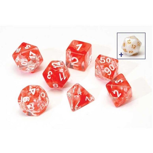 [SDZ_000209] Sirius Dice - Dice Set - White cloud + Pink Ink