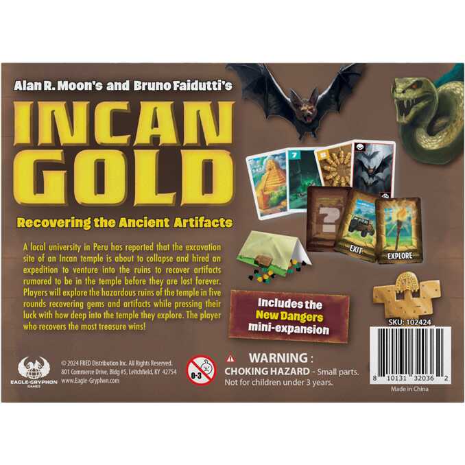 Incan Gold (2024 Edition) Cover Rear