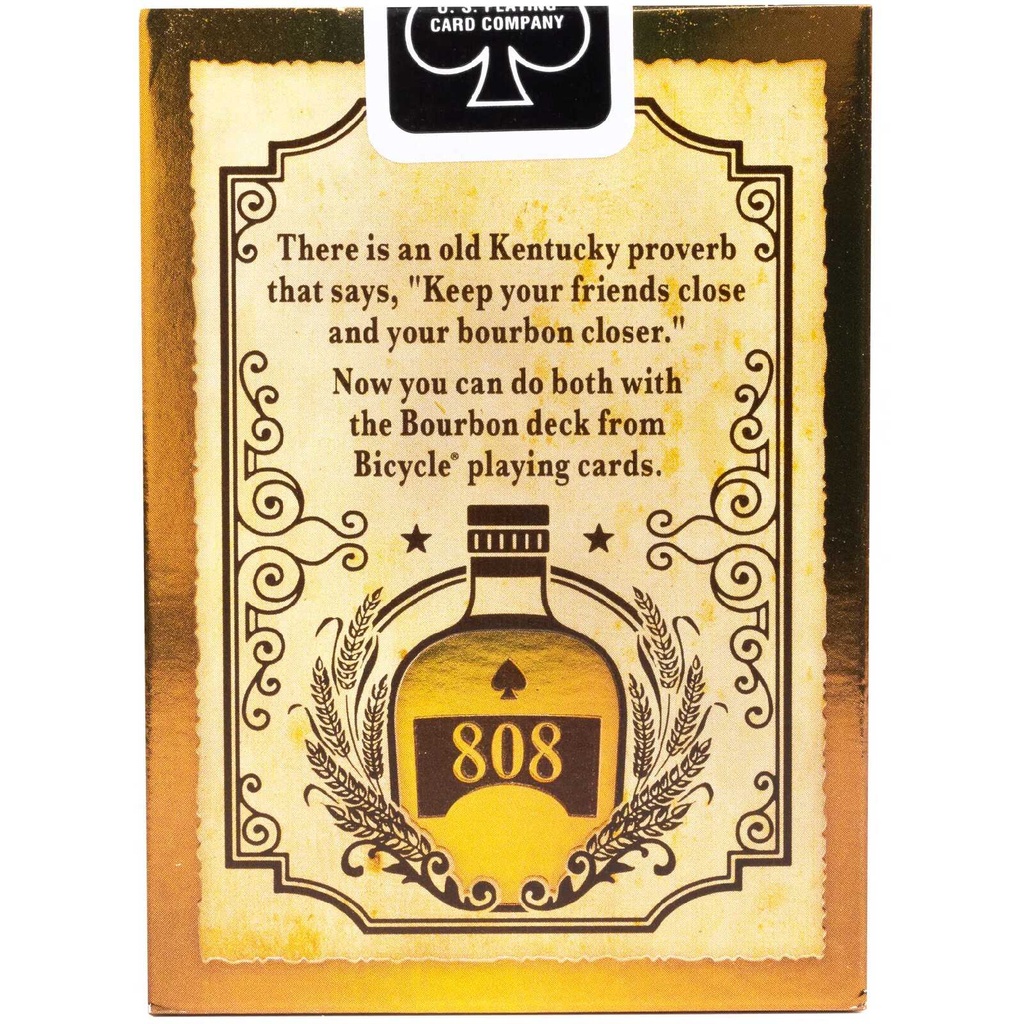 Playing Cards: Bourbon Cover Rear