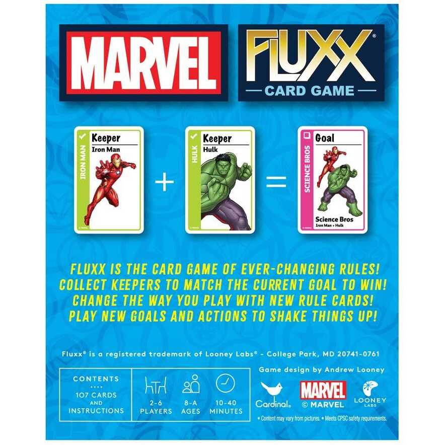 Fluxx - Marvel Fluxx Cover Rear