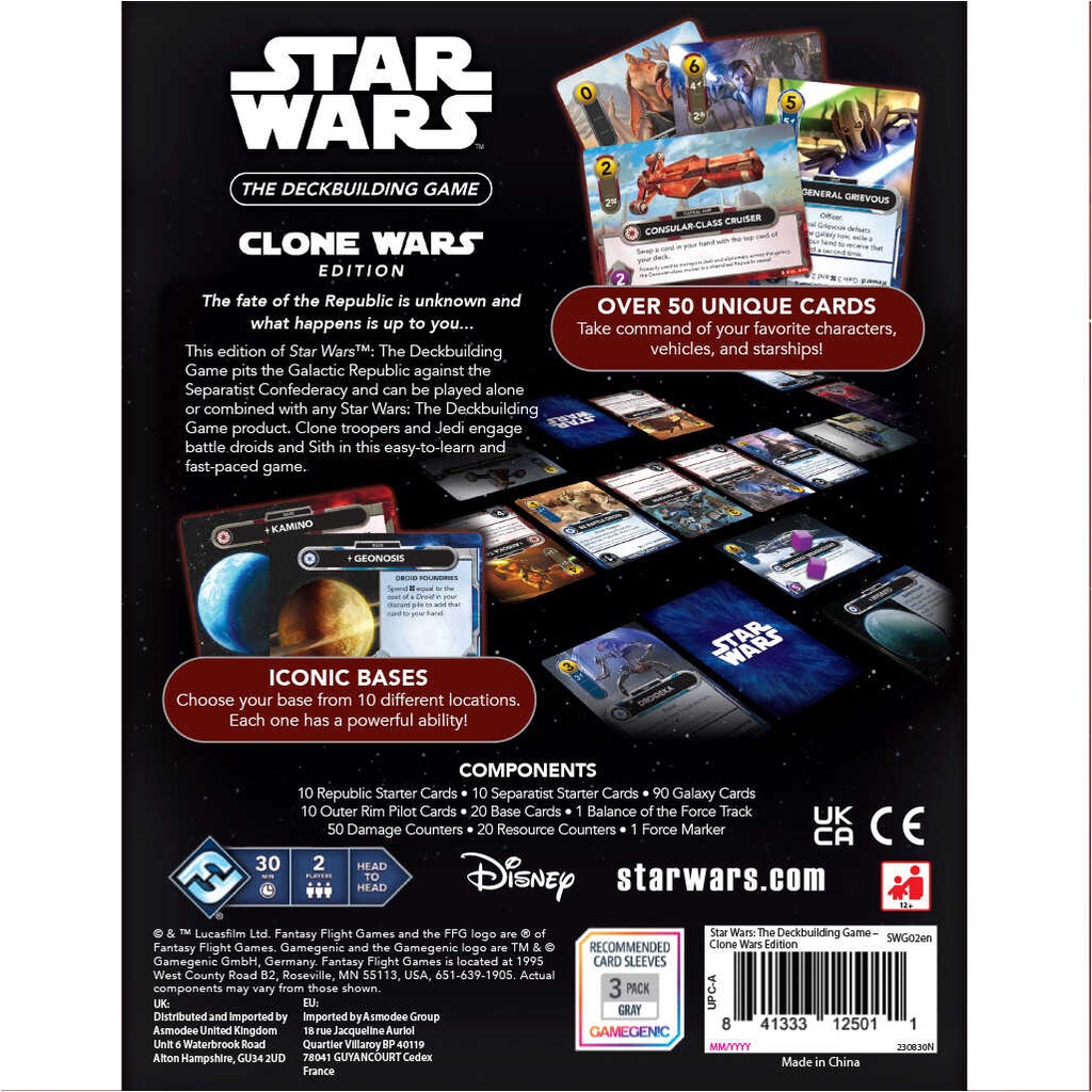 Star Wars: The Deck-Building Game - Clone Wars Cover Rear