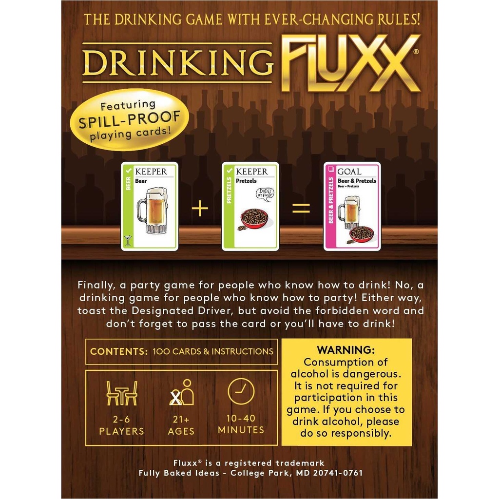 Fluxx - Drinking Fluxx Cover Rear