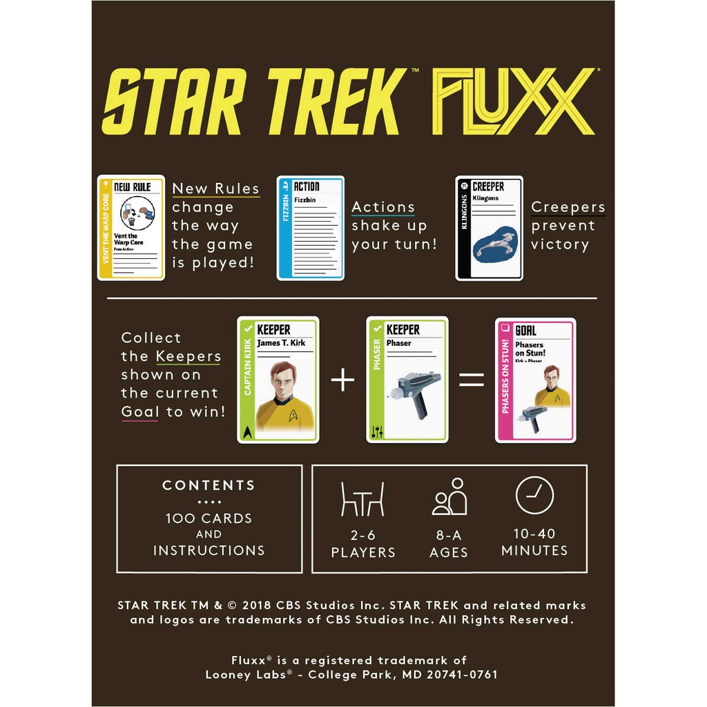 Fluxx - Star Trek Fluxx Cover Rear