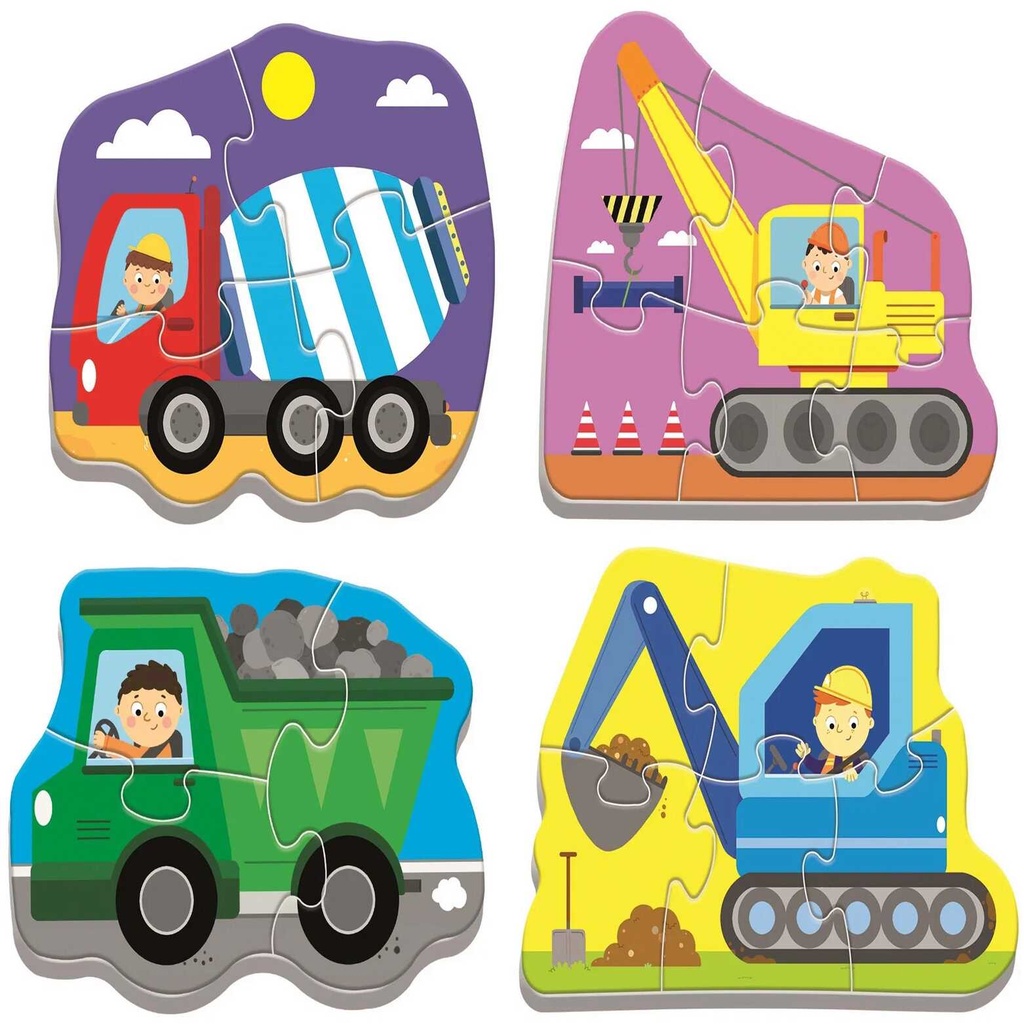 Puzzle: Baby Classic: Construction Vehicle Components