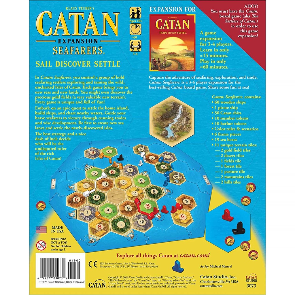 Catan: Seafarers Expansion Cover Rear