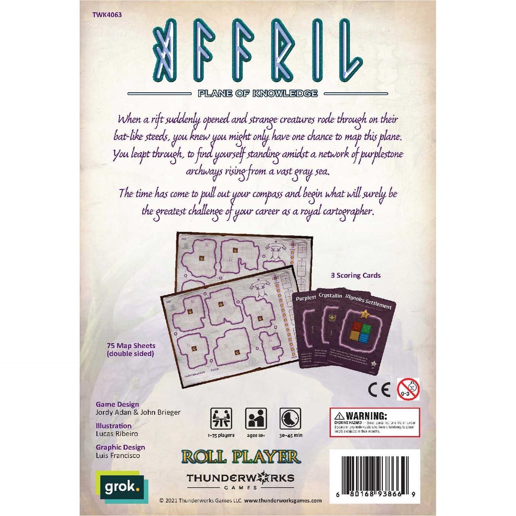 Cartographers: Map Pack 1 Affril Cover Rear