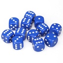 Chessex 16mm 12d6 Opaque: Blue/White Components