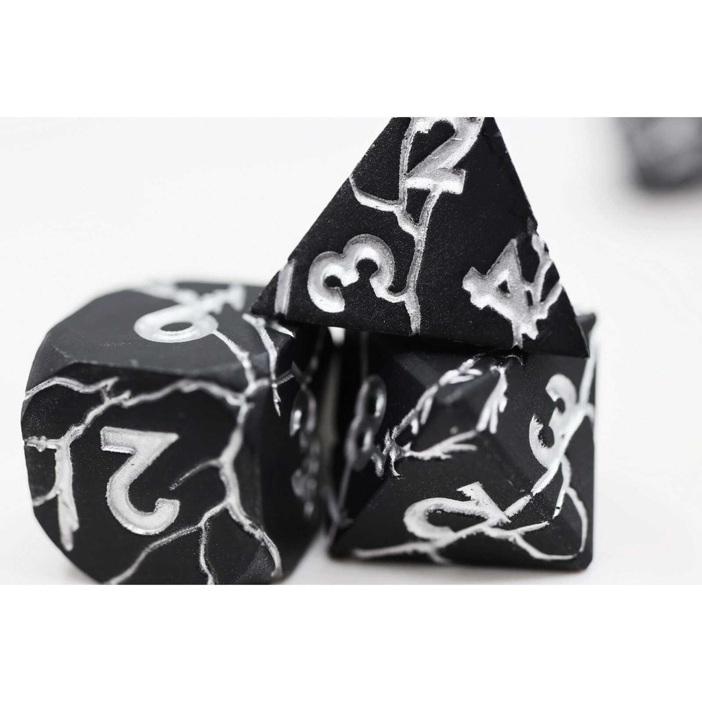 Foam Brain - Black Quarry - Metal RPG Dice Set